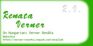 renata verner business card