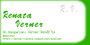 renata verner business card